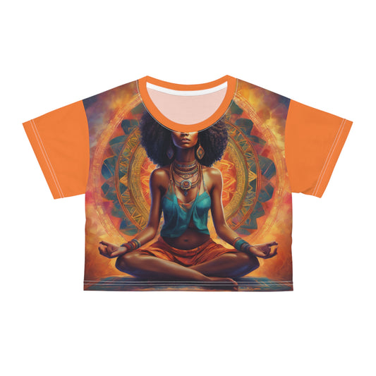 Divine Cosmic Feminine Cut & Sew Crop Tee - Style Meets Comfort