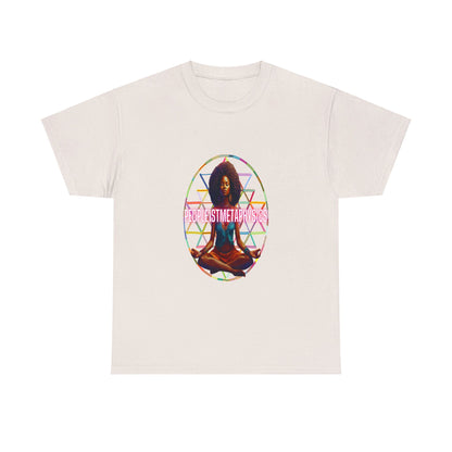 People1stMetaphysics Cosmic Light Heavy Cotton Tee - Connect with the Universe