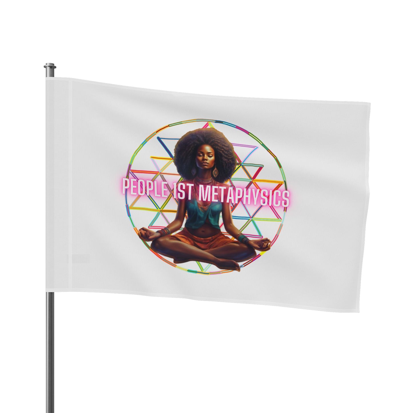 People1stMetaphysics Sacred Wisdom Flag - Symbol of Unity and Knowledge