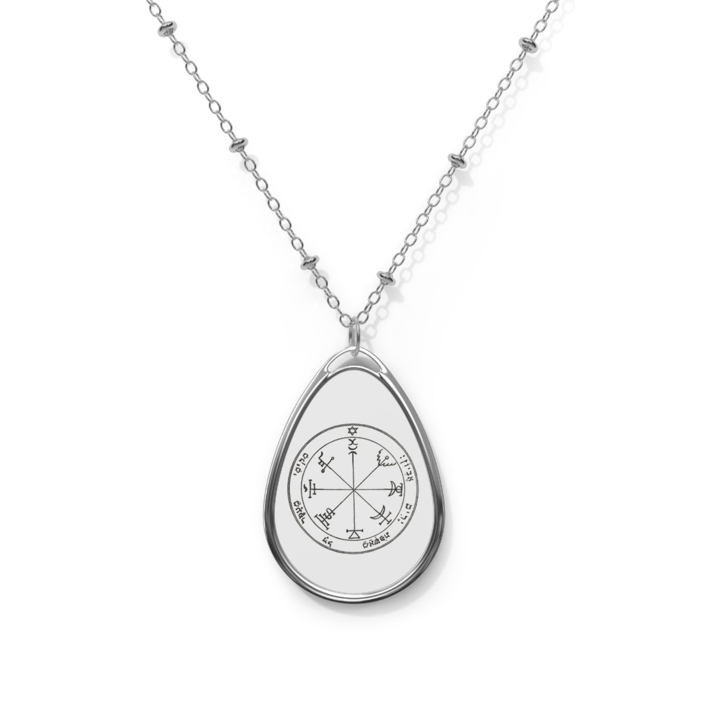 7th Pentacle of Jupiter Oval Necklace
