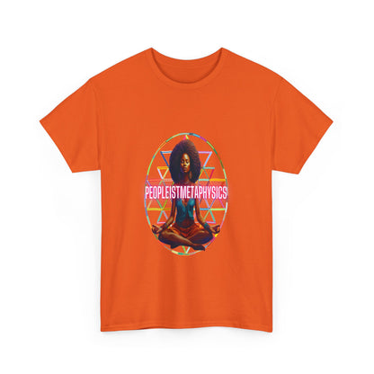 People1stMetaphysics Cosmic Light Heavy Cotton Tee - Connect with the Universe