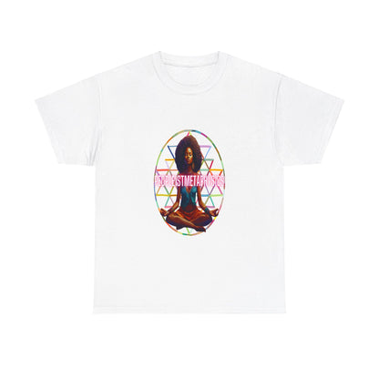 People1stMetaphysics Cosmic Light Heavy Cotton Tee - Connect with the Universe