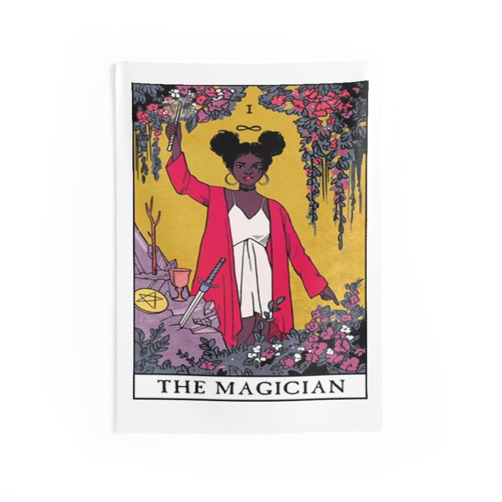 The Magician (Female) Wall Tapestry (Lisa Sterle Illustration) #Tarot #WallTapestry #MagickTapestries
