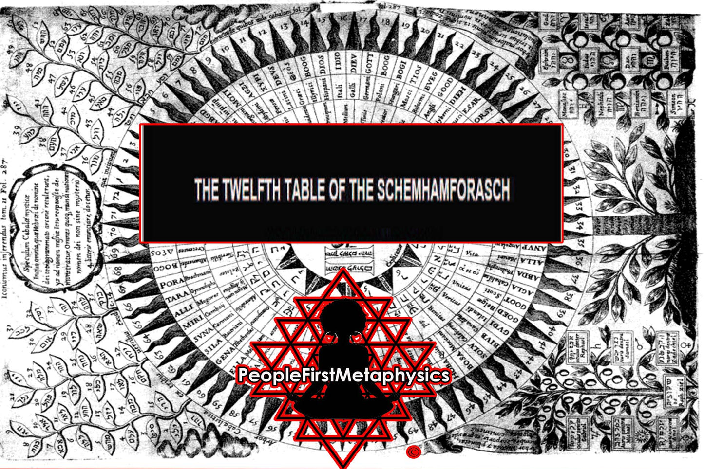 Twelfth Table of The Schemfamforasch from the 6th & 7th Books of Moses #Seals #Moses #Magic #Hebrew #Enochian Magick