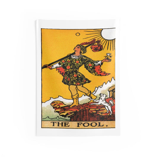 The Fool Wall Tapestry (Pamela Coleman Smith Illustration) #Tarot #WallTapestry #MagickTapestries