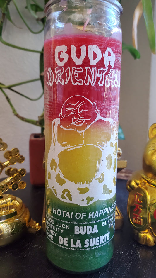 Buda Oriental Hotai of Happiness (Buda De La Suerte) #SpellCandles #RootWork #CandleMagick #Spiritual #WealthMagick #FengShui #Holistic