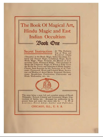 The Great Book of Magical Art, Hindu Magic and Indian Occultism **Instant Access**!!